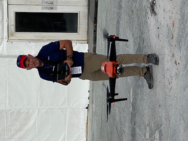 President of the National Center for Virtual Search flying a specialized drone.